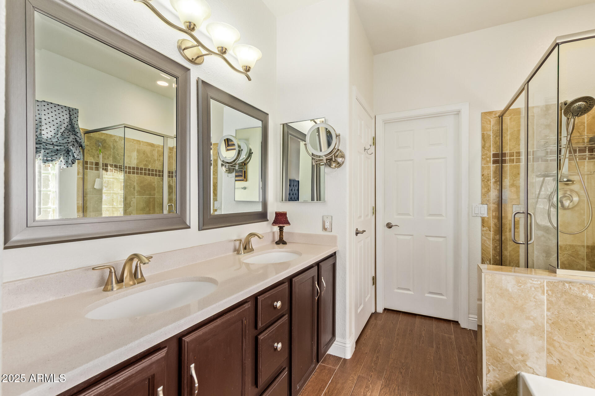 19606 North 23rd Way Phoenix, AZ 85024 - Photo 24 of 41 a bathroom with a granite countertop sink mirror and double