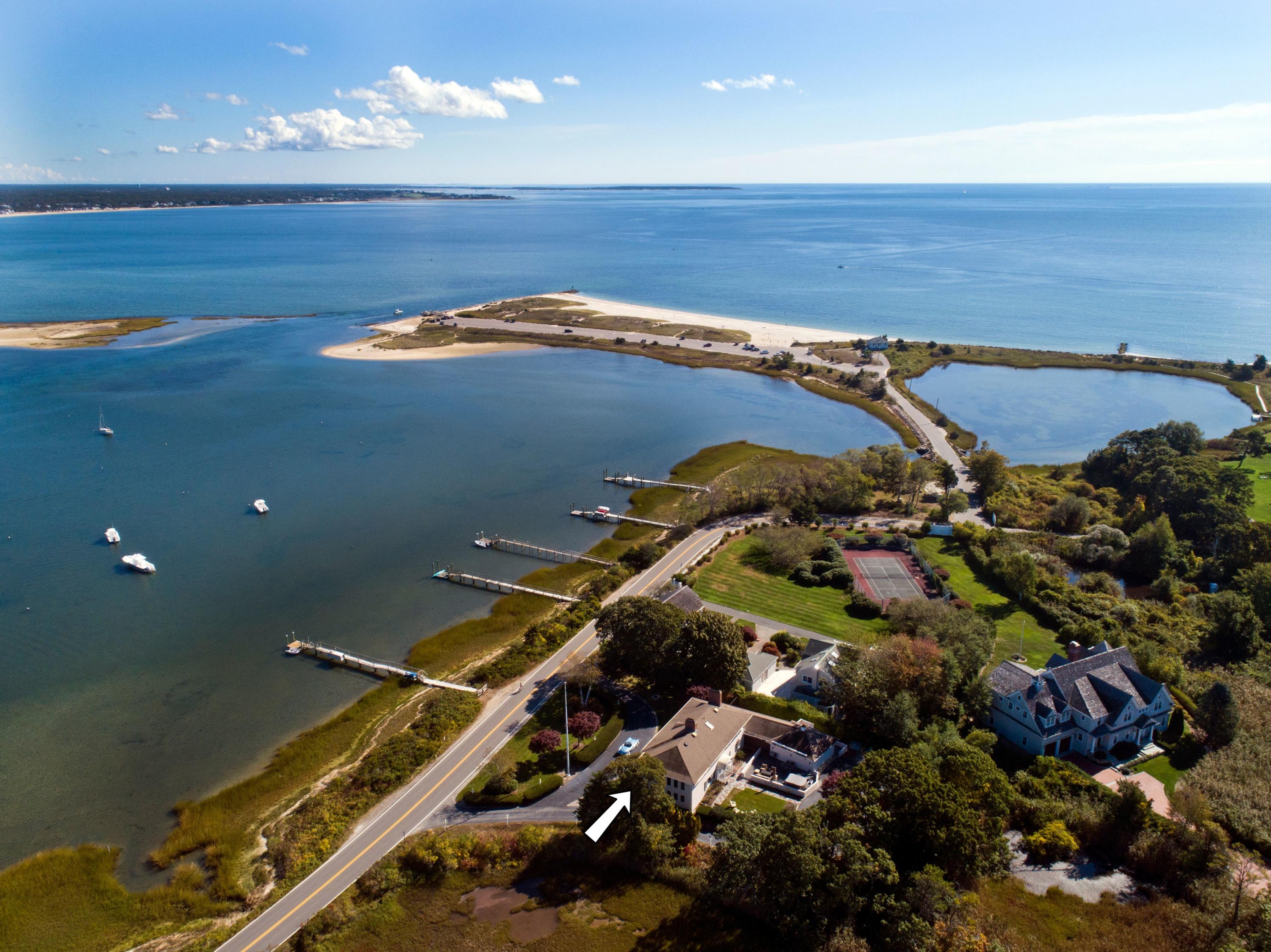 a view of an ocean and beach
