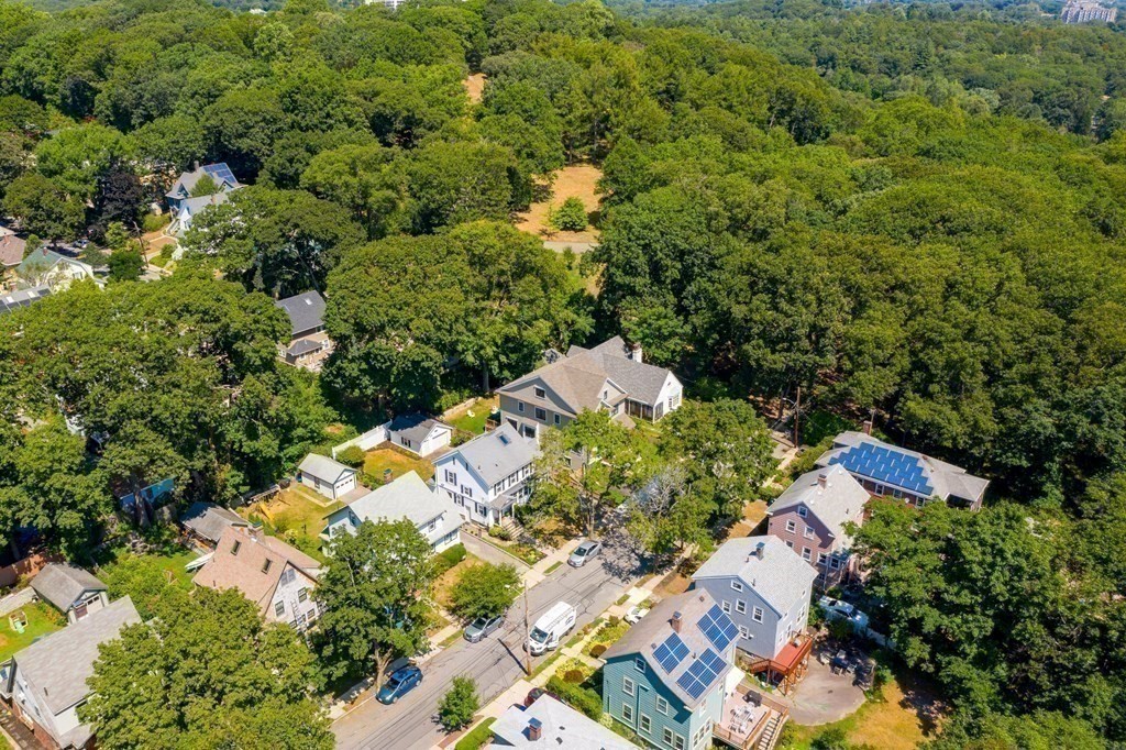 52 Arborough Road Boston, MA 02131 - Photo 35 of 35 an aerial view of a house with a yard