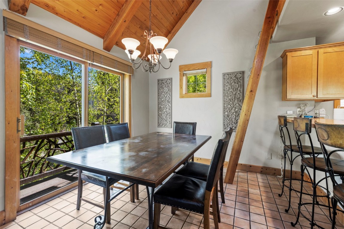 12 Big Boulder Court, Unit 13 Keystone, CO 80435 - Photo 14 of 35 a view of a dining room with furniture window and outside view