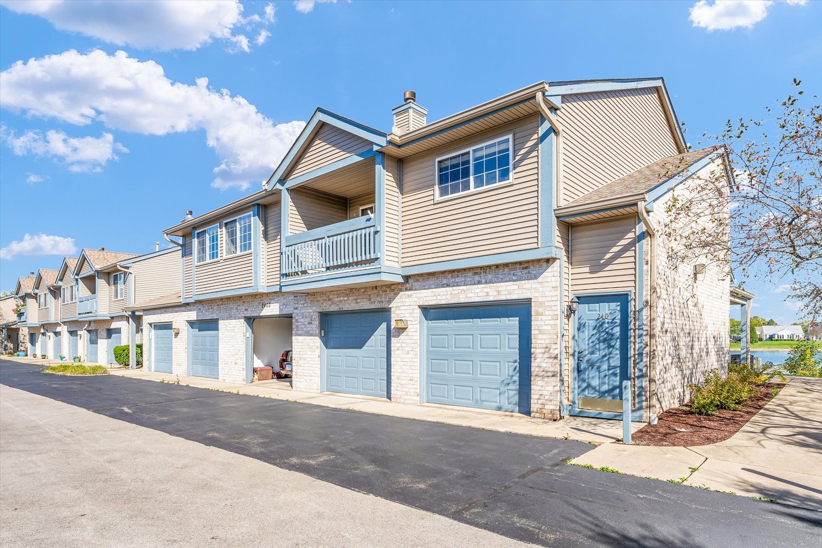 a view of a building with a street