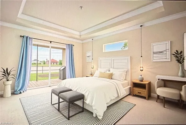 an empty room with a ceiling fan and a window