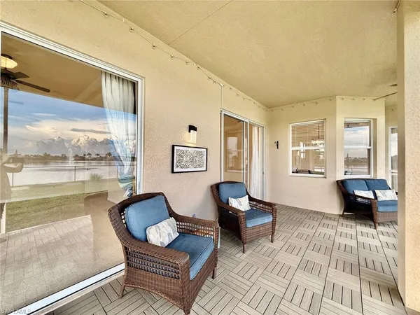 a living room with a large window