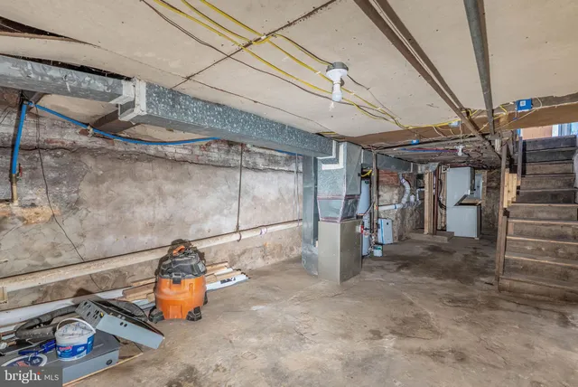 a view of a storage room