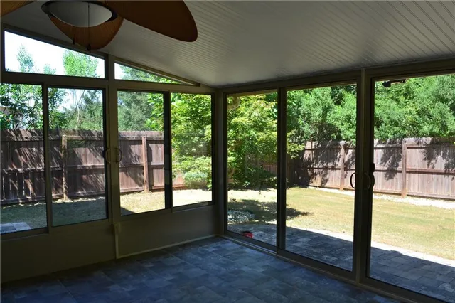 an empty room with a window