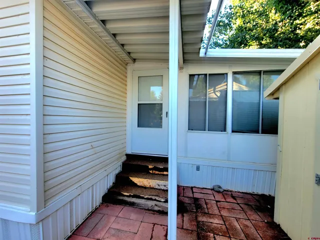 a view of a house with a door