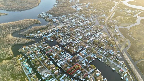 a view of a lake in middle of forest