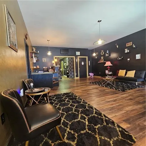 a kitchen with lots of counter top space