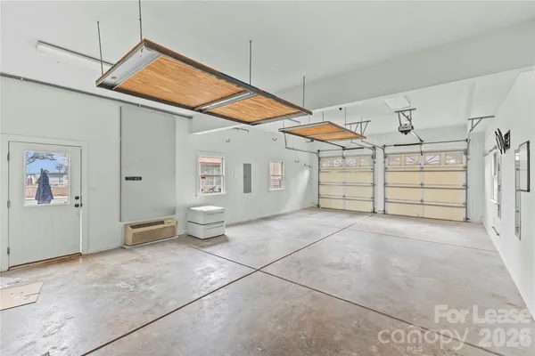 a view of a garage