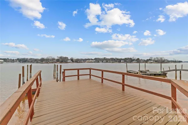 a view of a terrace with wooden floor