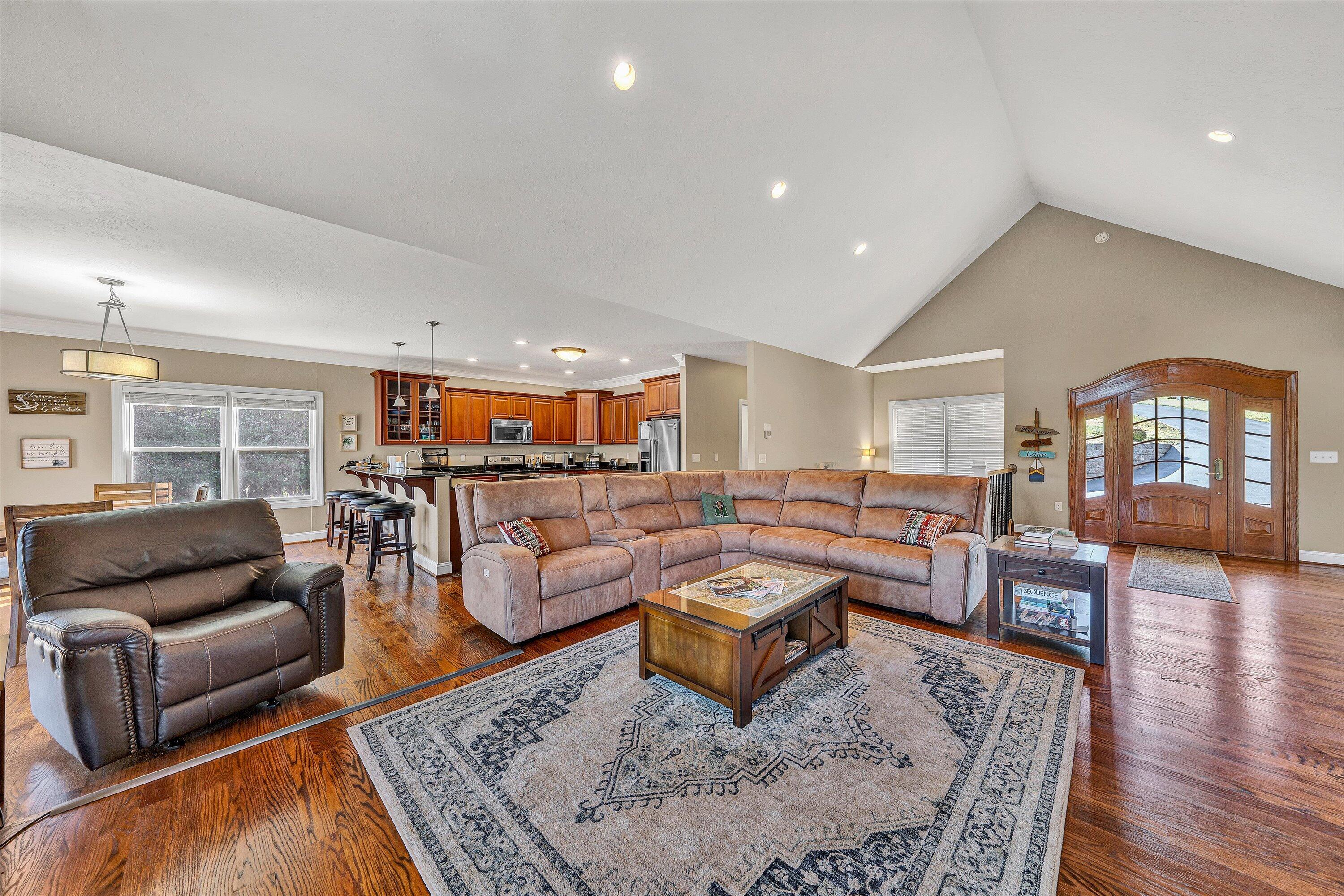 440 Augusta Way Wirtz, VA 24184 - Photo 8 of 63 a living room with furniture fireplace and wooden floor