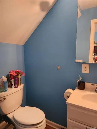 a bathroom with a toilet