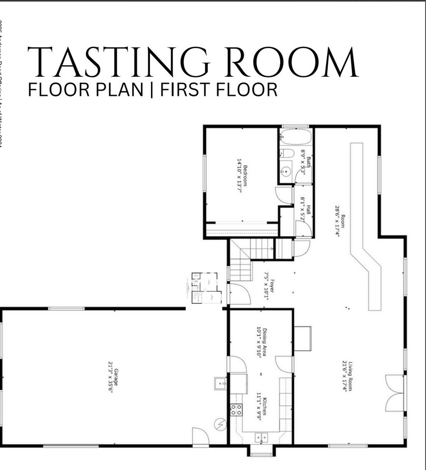2925 Anderson Road Paso Robles, CA 93446 - Photo 67 of 69 Tasting Room Floor Plan First Floor