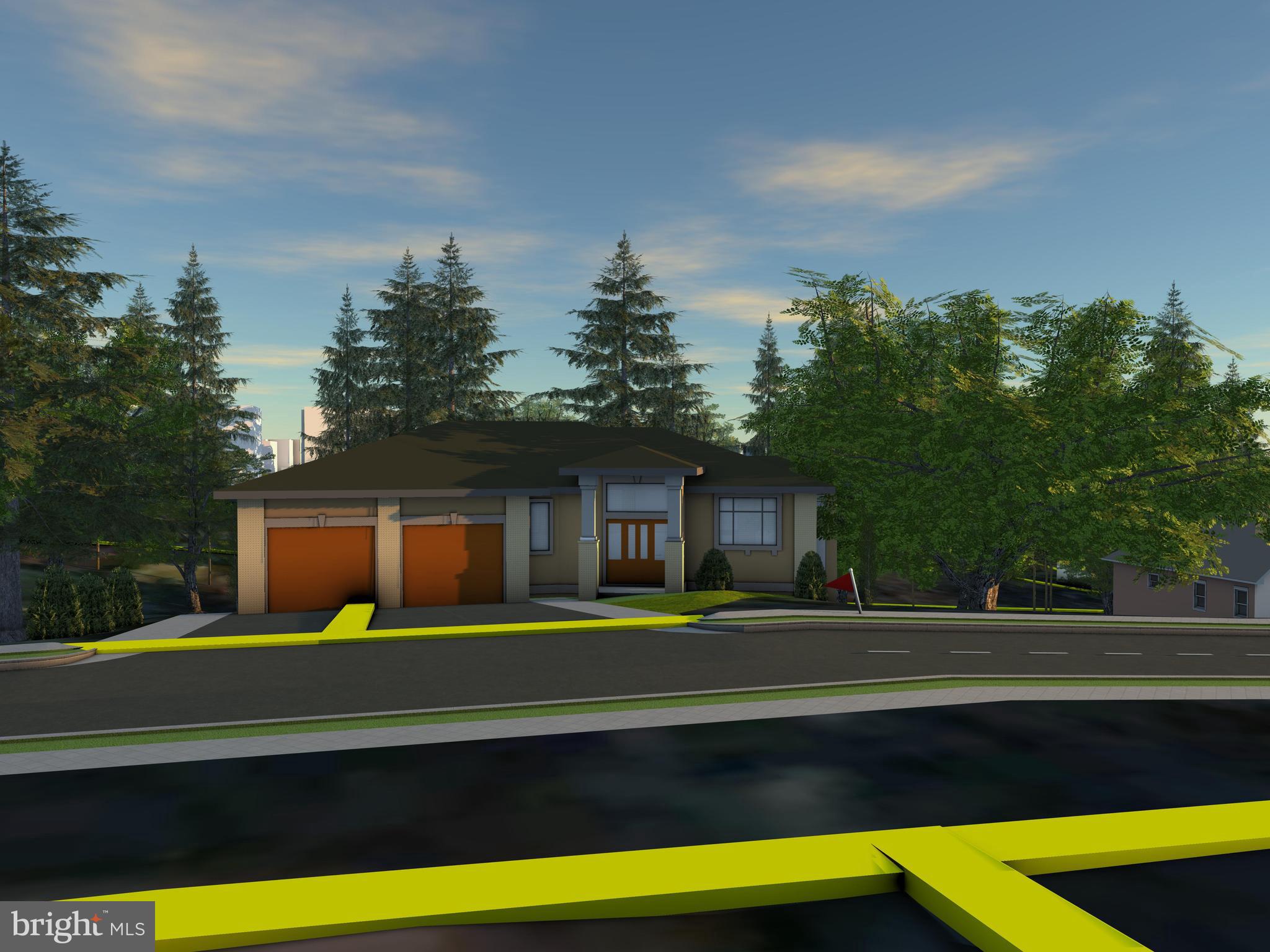 a front view of a house with a yard table and chairs