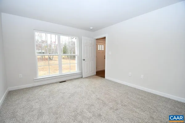 an empty room with a window