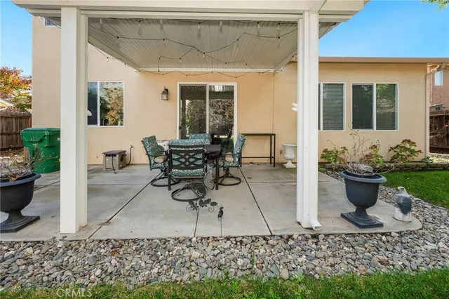 a outdoor space with furniture