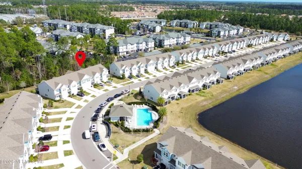 an aerial view of a city