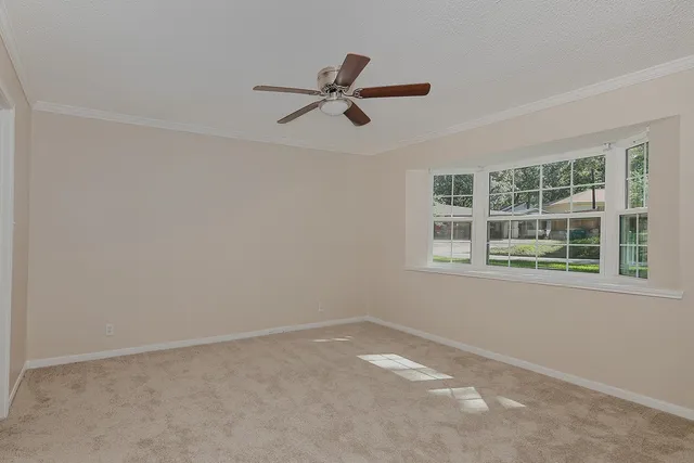 an empty room with a window