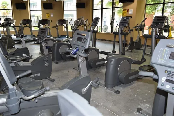 a view of a chair and table in the patio