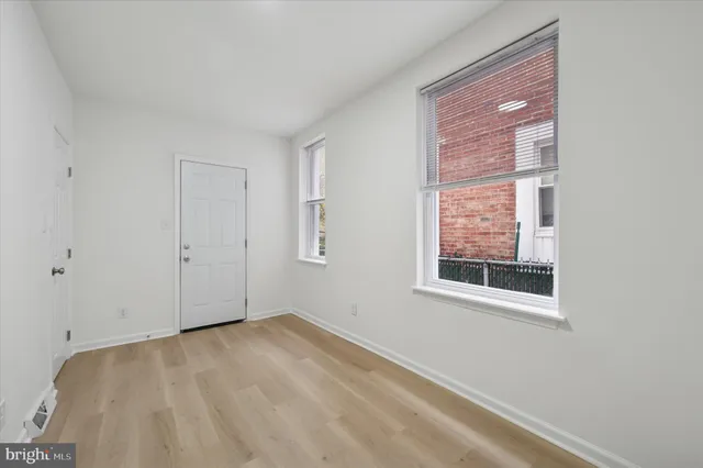 an empty room with a window