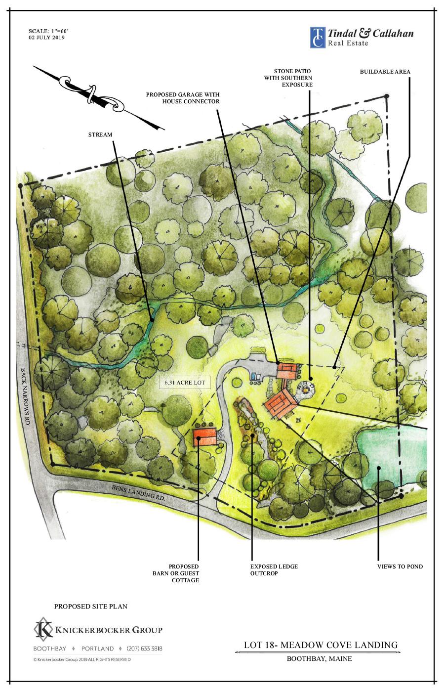 6 Ben's Landing Road Boothbay, ME 04537 - Photo 3 of 10 Lot 18 Site Plan
