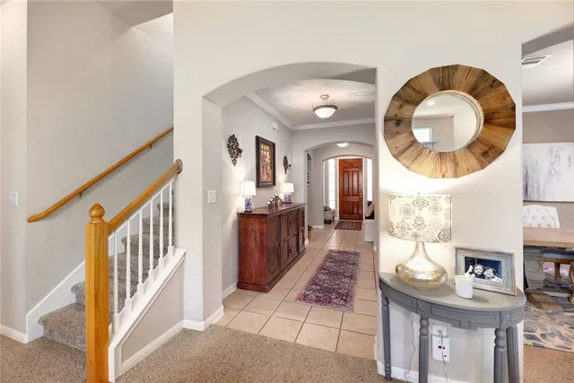 a view of a livingroom with furniture and wooden floor