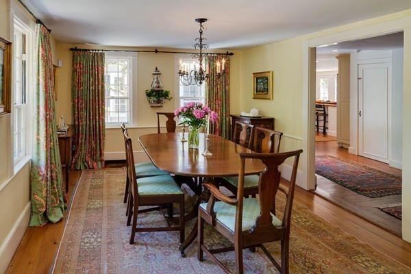 55 Willow Street Dover, MA 02030 - Photo 13 of 22 a view of a dining room with furniture window and wooden floor
