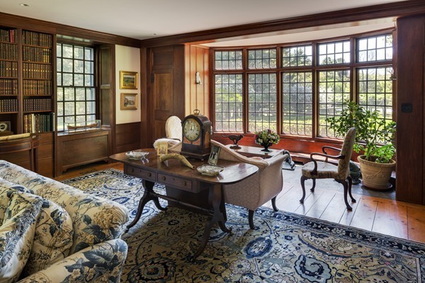 55 Willow Street Dover, MA 02030 - Photo 16 of 22 a living room with furniture and floor to ceiling windows
