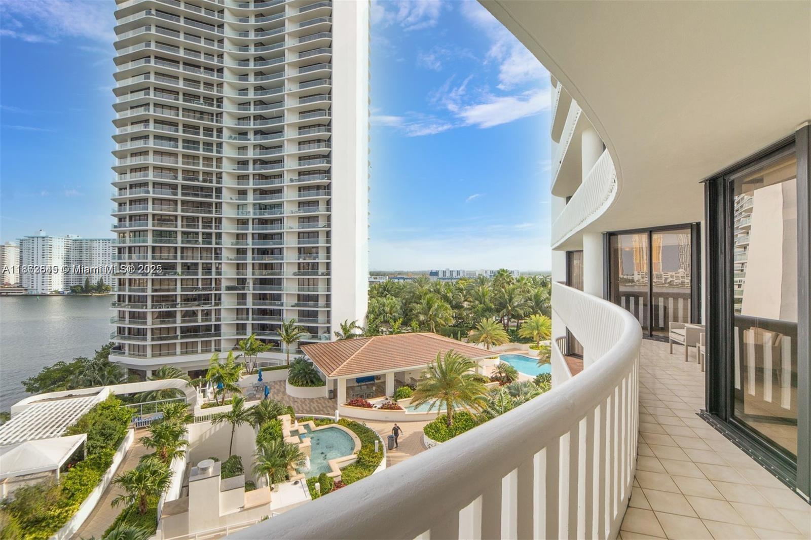 3000 East Island Boulevard, Unit 801 Aventura, FL 33160 - Photo 28 of 36 a view of balcony with furniture