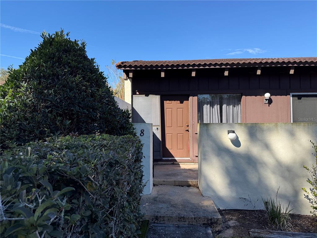 a view of a balcony with an outdoor space