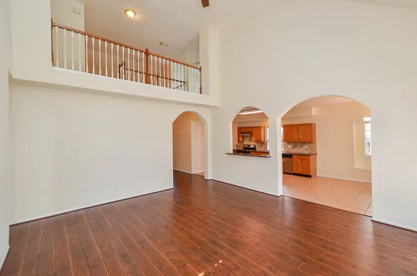 a view of livingroom with furniture and wooden floor