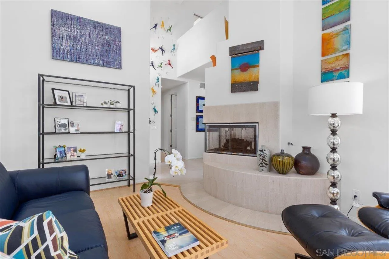 155 Sherrie Lane Del Mar, CA 92014 - Photo 26 of 38 a living room with furniture and a fireplace