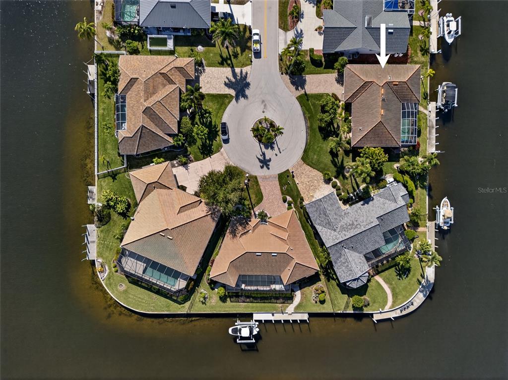 2855 Deborah Drive Punta Gorda, FL 33950 - Photo 34 of 41 an aerial view of a house with a swimming pool outdoor seating