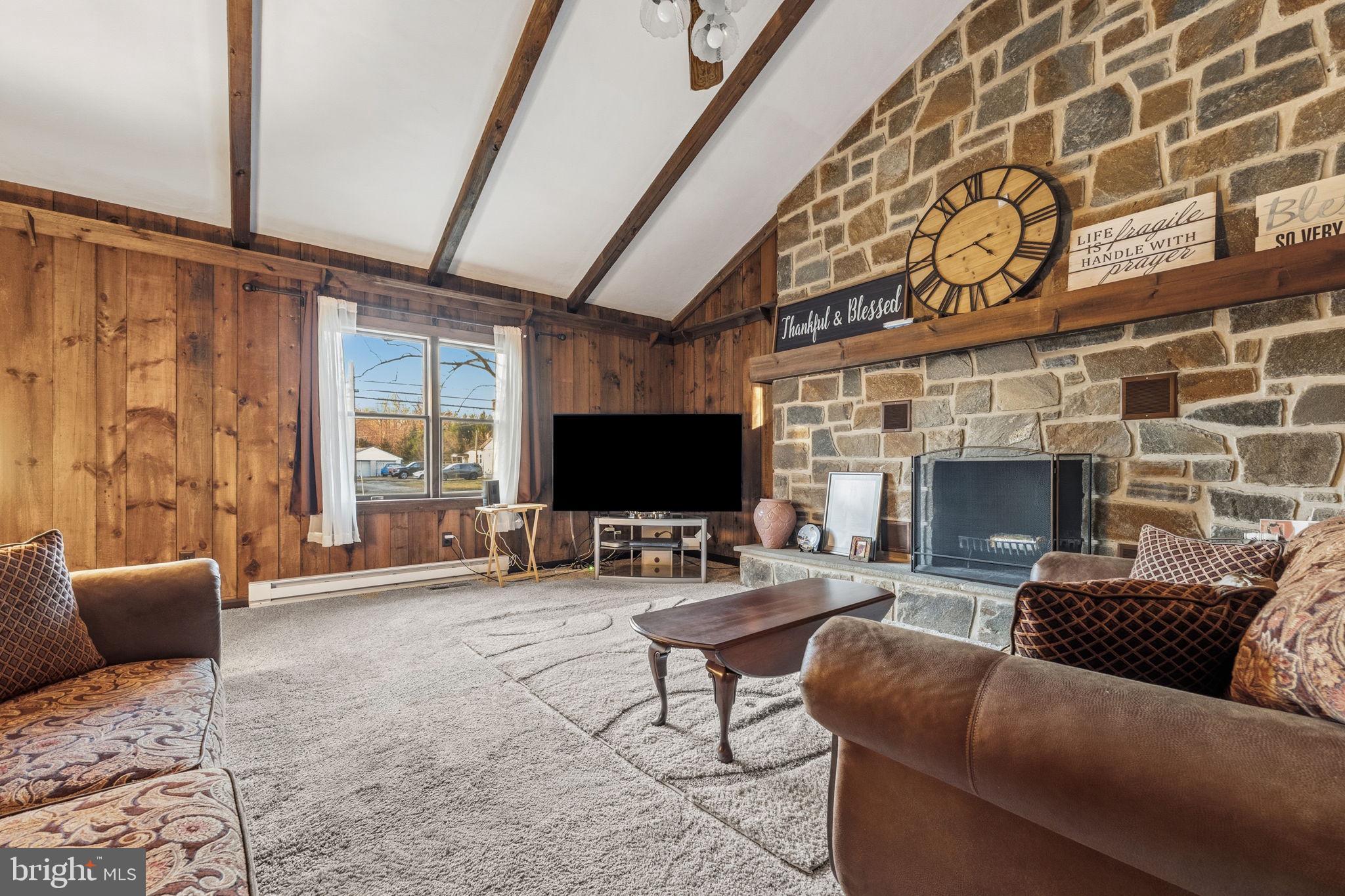 368 Appleton Road Elkton, MD 21921 - Photo 22 of 64 a living room with furniture a flat screen tv and a fireplace