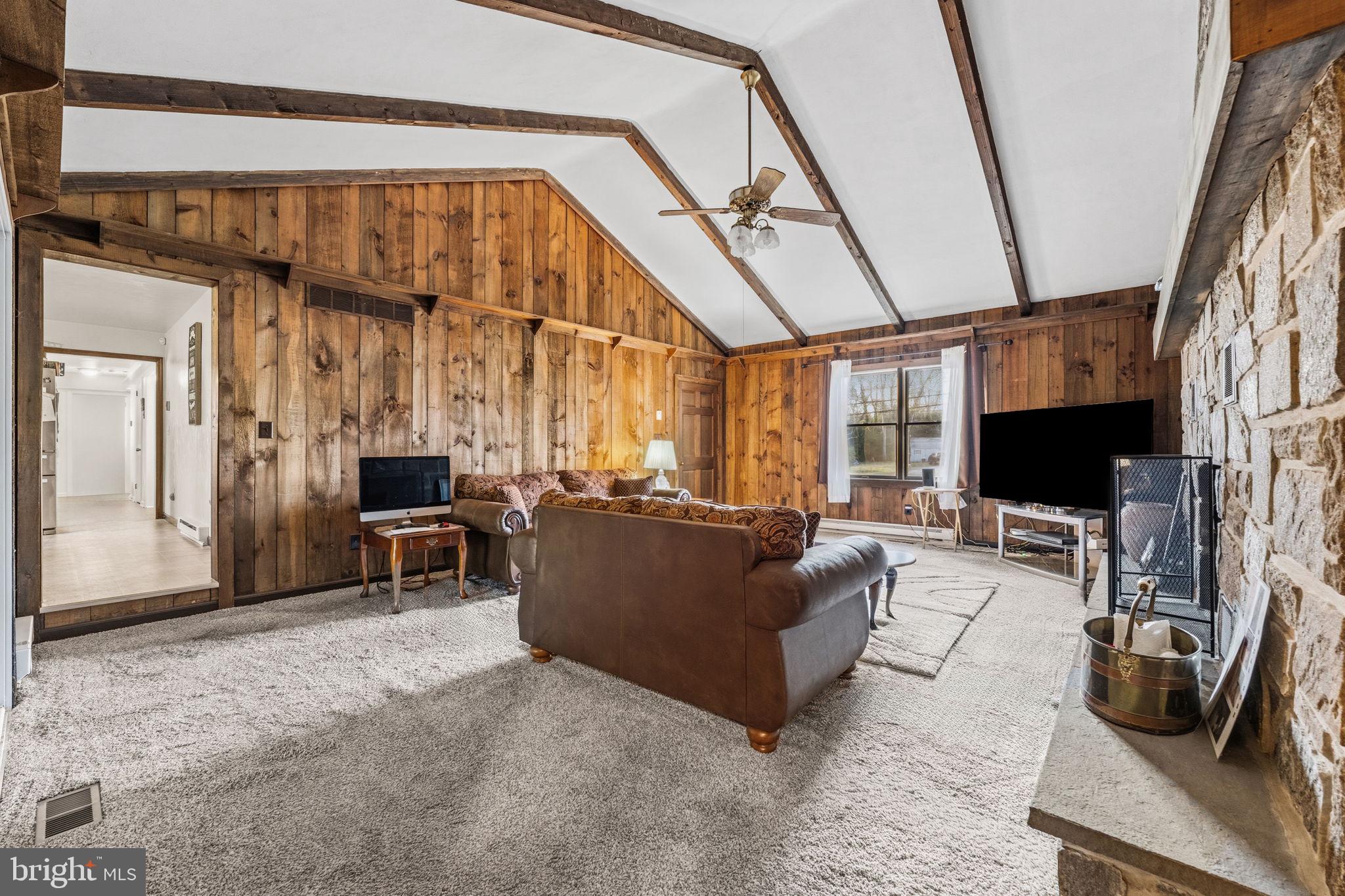 368 Appleton Road Elkton, MD 21921 - Photo 23 of 64 a living room with furniture a flat screen tv and a fireplace