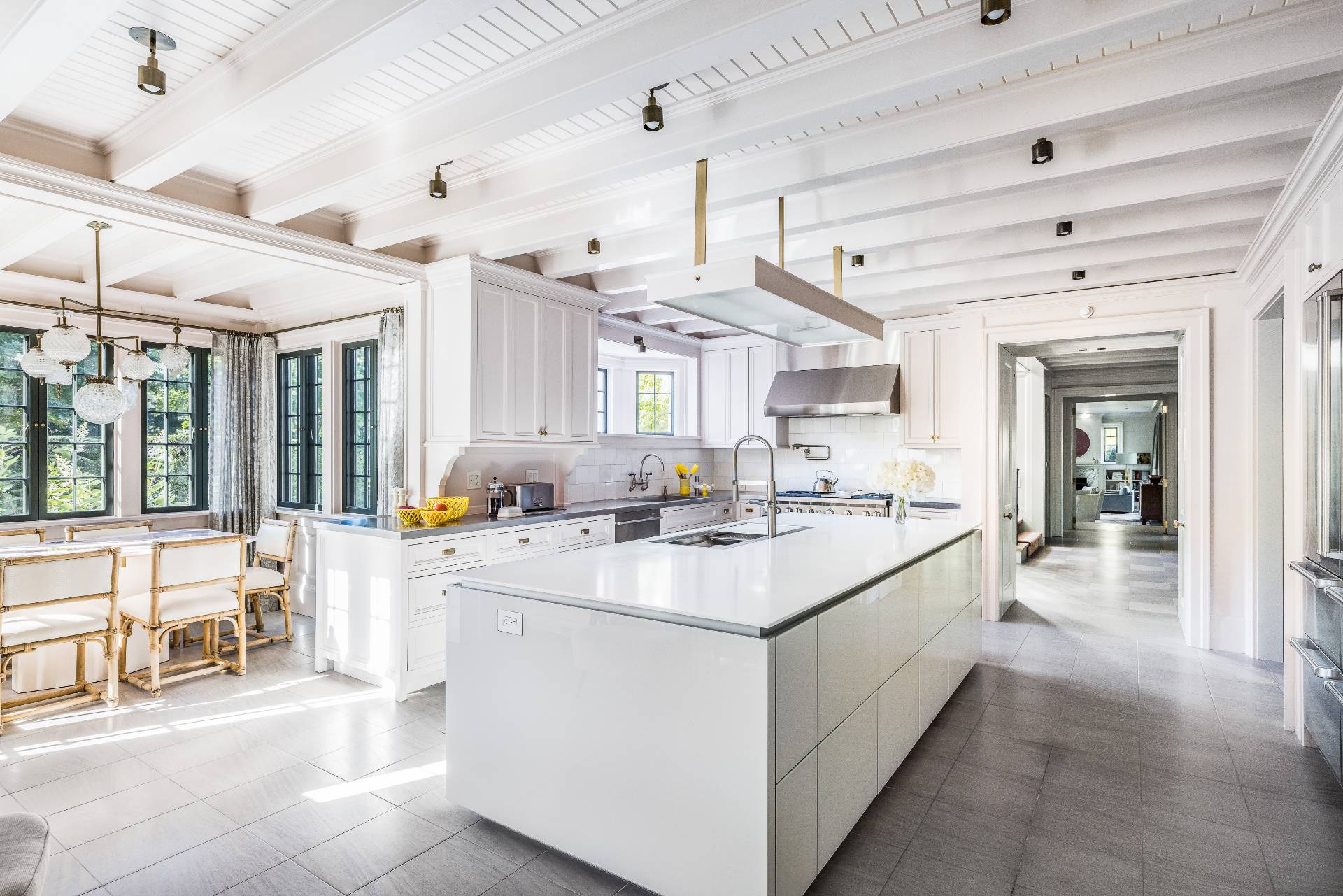 43 Lee Avenue East Hampton, NY 11937 - Photo 21 of 49 a large white kitchen with a large window