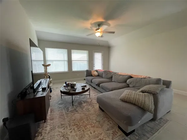 a view of a dining area with furniture