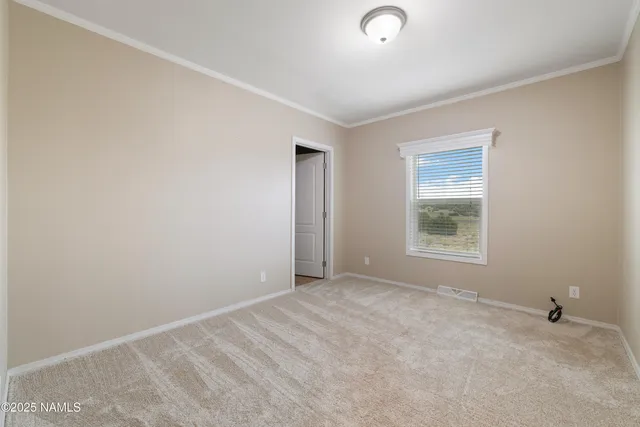 an empty room with an entryway