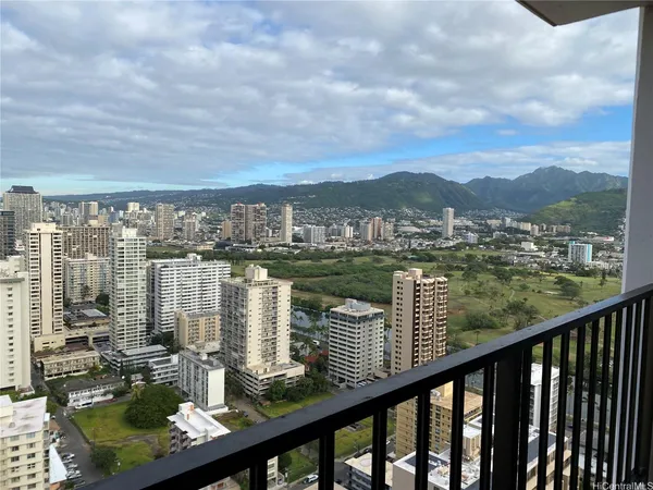 a view of a lake from a balcony
