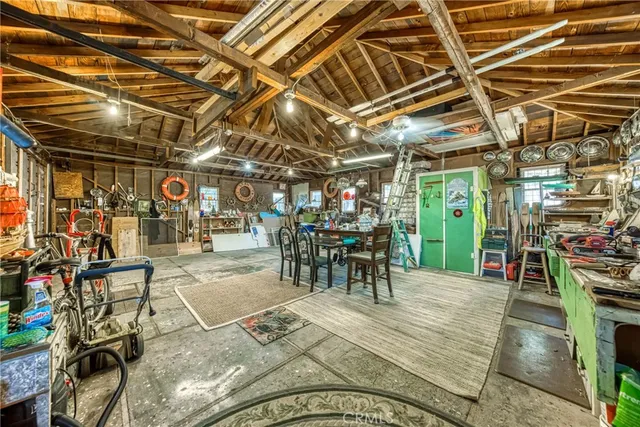 a view of a garden with flowers