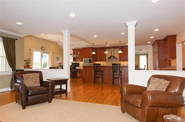 75 Deerfield Road Needham, MA 02492 - Photo 8 of 27 a living room with furniture and kitchen view