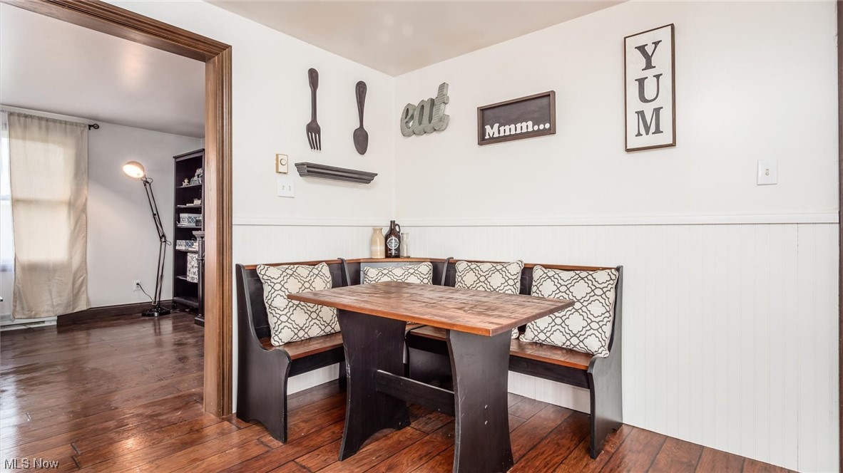 1730 Mollies Rock Road Dresden, OH 43821 - Photo 8 of 24 Dining space featuring dark hardwood / wood-style floors