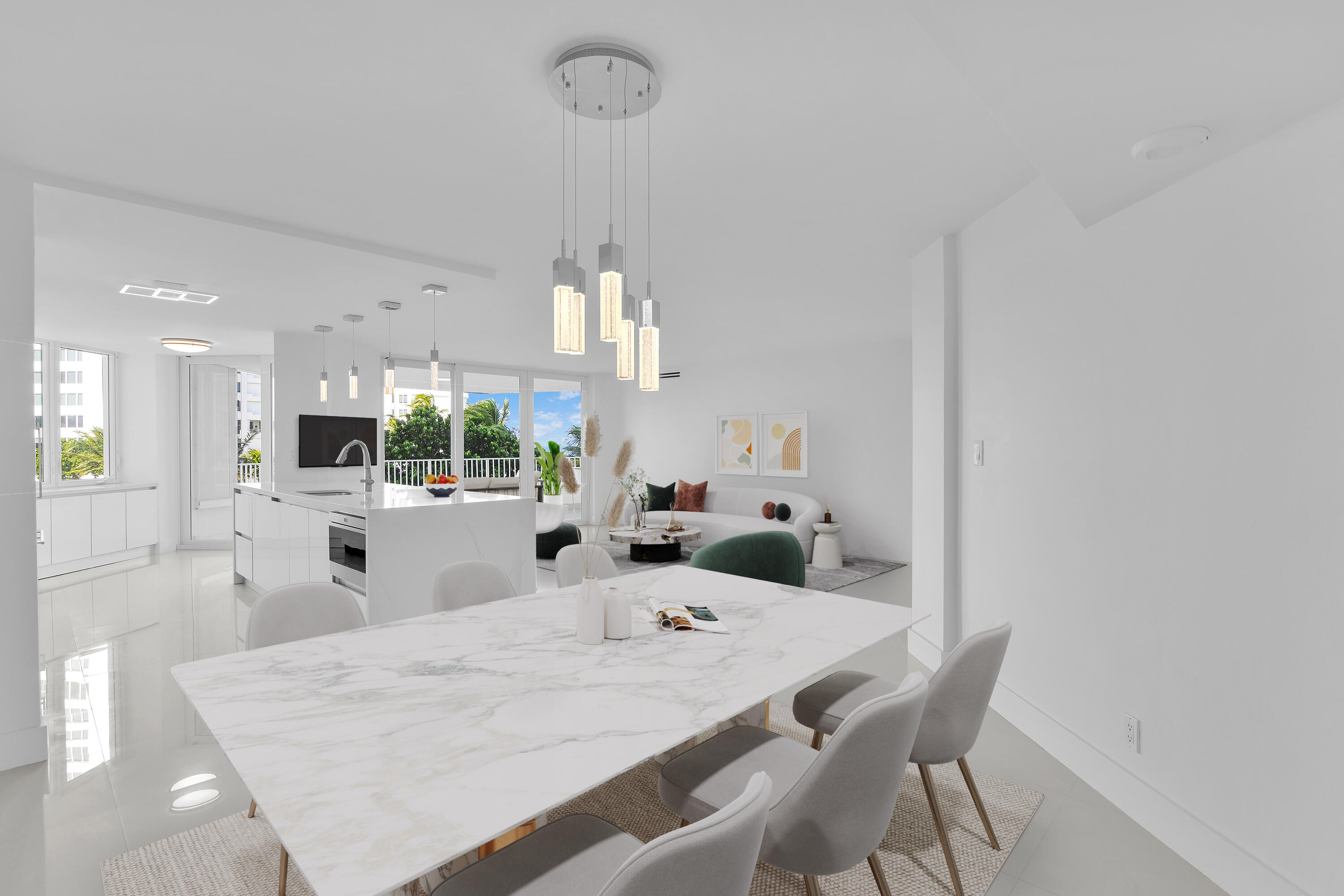 550 South Ocean Boulevard, Unit 403 Boca Raton, FL 33432 - Photo 12 of 66 Virtually staged - Dining & Living Rooms