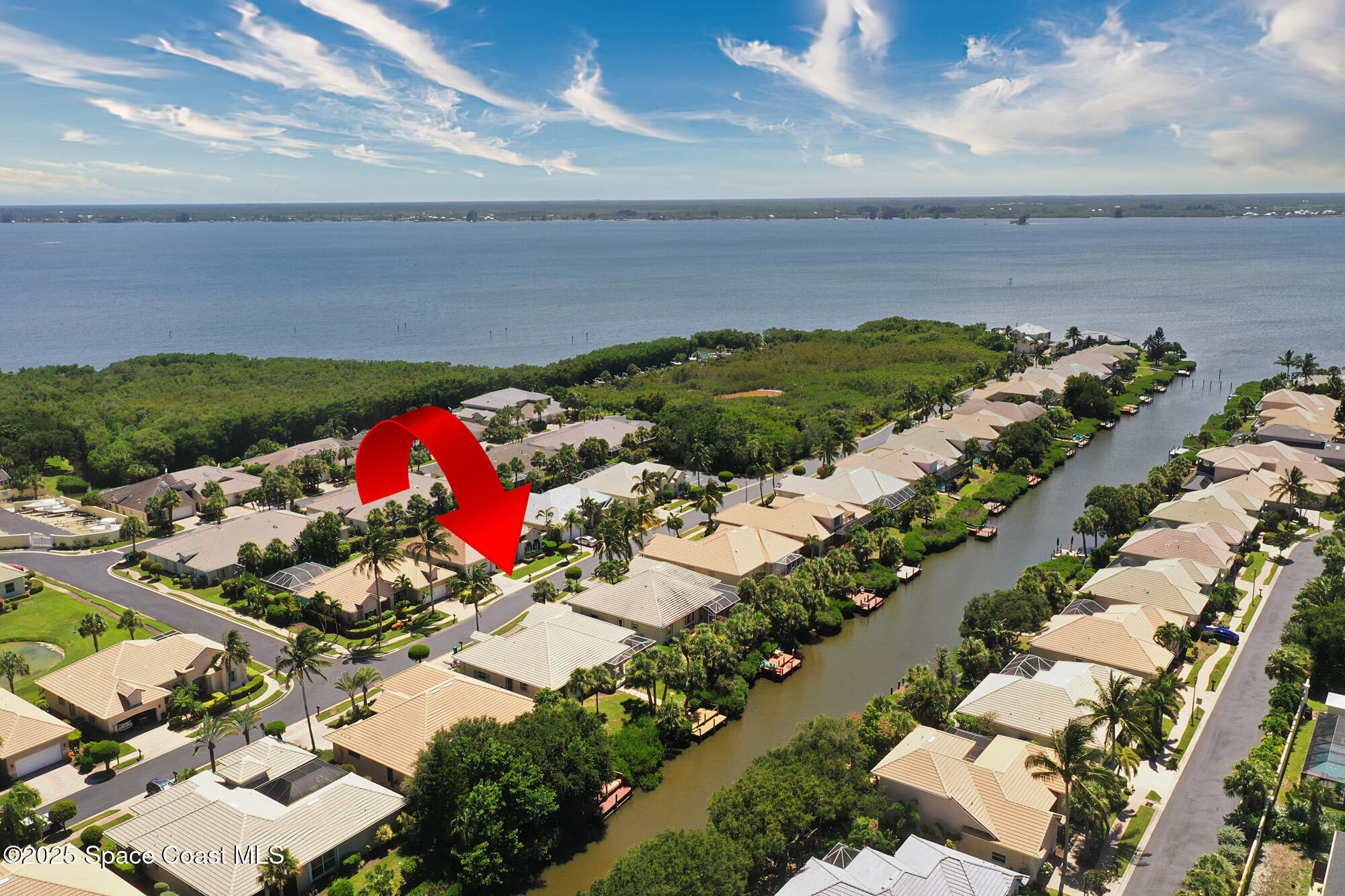 5357 Solway Drive Melbourne Beach, FL 32951 - Photo 2 of 31 an aerial view of a house