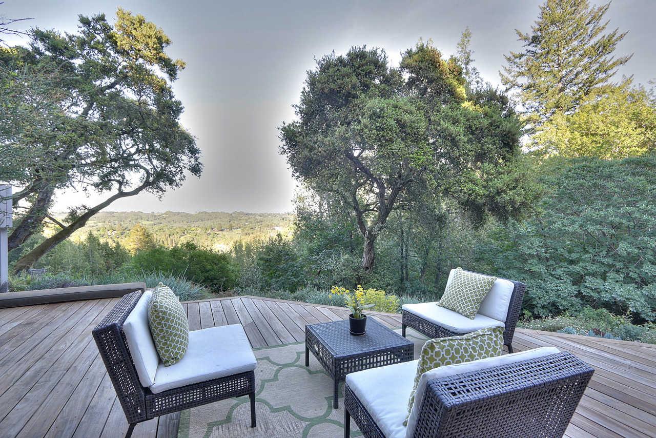 33 Montecito Road Woodside, CA 94062 - Photo 43 of 70 a view of house with outdoor seating