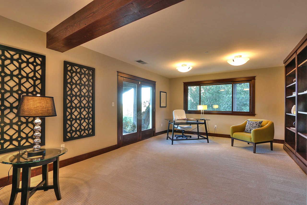 33 Montecito Road Woodside, CA 94062 - Photo 66 of 70 a living room with furniture and a window