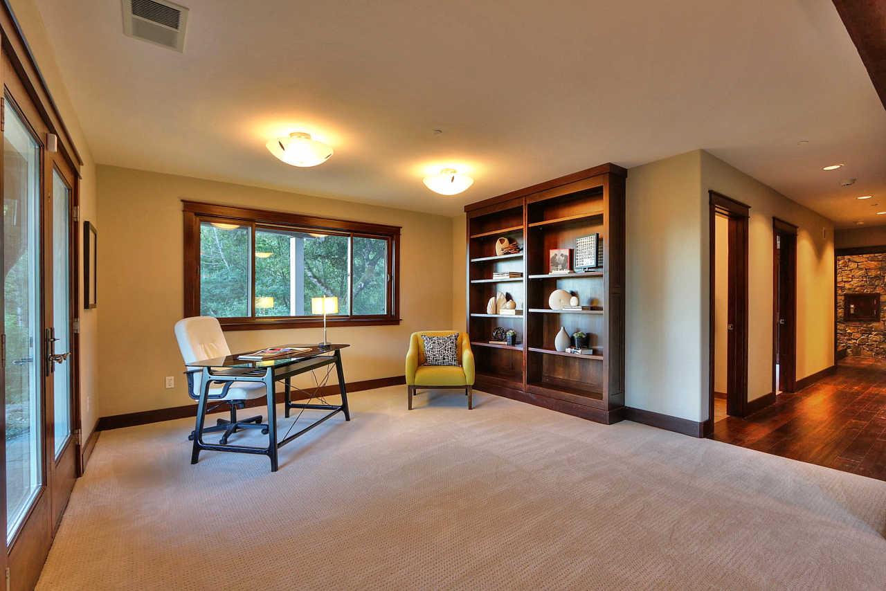 33 Montecito Road Woodside, CA 94062 - Photo 68 of 70 a view of a livingroom with furniture and staircase