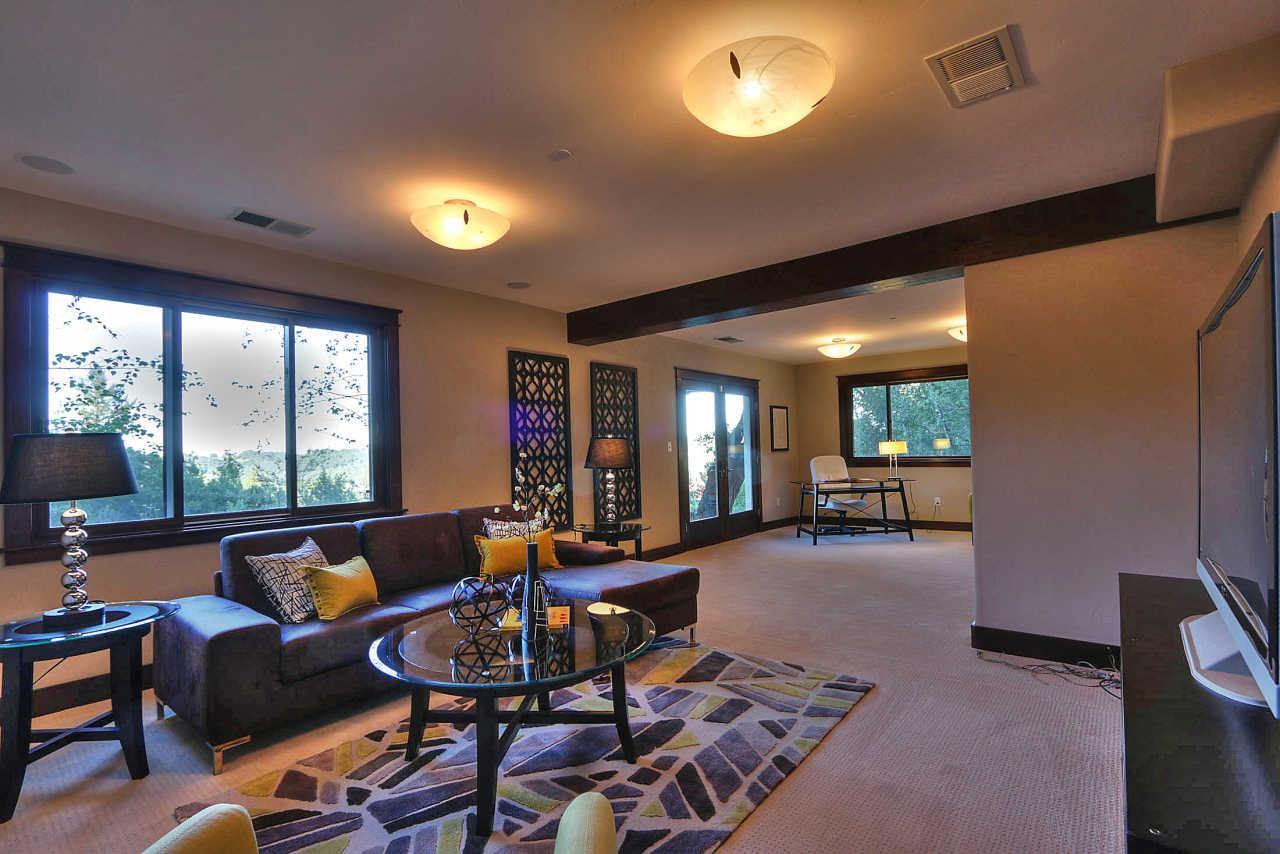 33 Montecito Road Woodside, CA 94062 - Photo 69 of 70 a living room with furniture and a large window