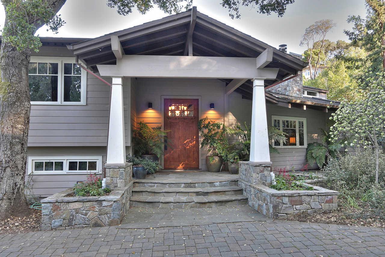 33 Montecito Road Woodside, CA 94062 - Photo 7 of 70 a front view of a house with a yard