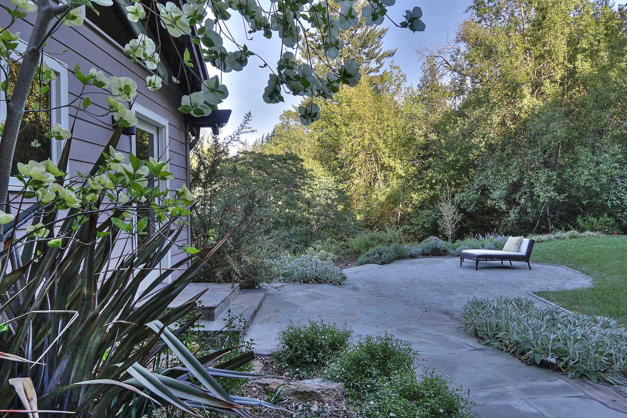 33 Montecito Road Woodside, CA 94062 - Photo 10 of 70 a view of backyard with outdoor seating and green space